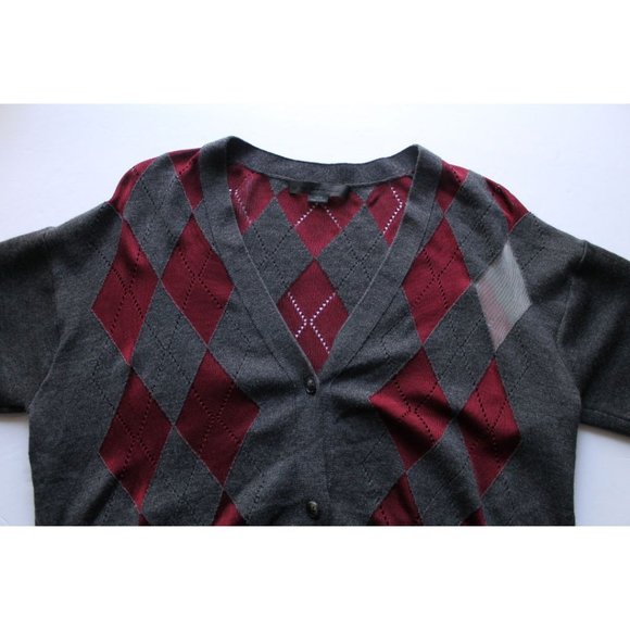 Alexander Wang Argyle Cardigan With Sheer Diamonds Balsamic Size XS - Picture 5 of 9
